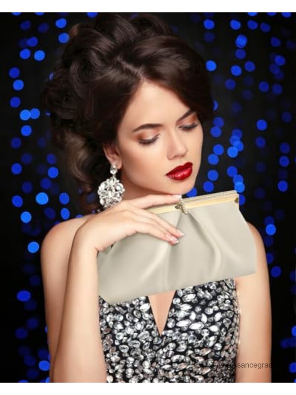 PU Leather Clutch Purses for Women: Formal Evening Bags Party Shoulder Handbag
